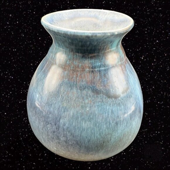 Vintage Arkansas Dryden Pottery Origional Ozark Frontier Blue Drip Glaze 5.5”T - Picture 6 of 8